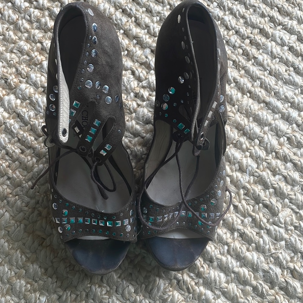 Jimmy Choo Studded Wedges